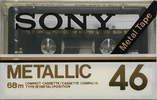 Compact Cassette Sony Metallic 46 Type IV Metal 1978 North America