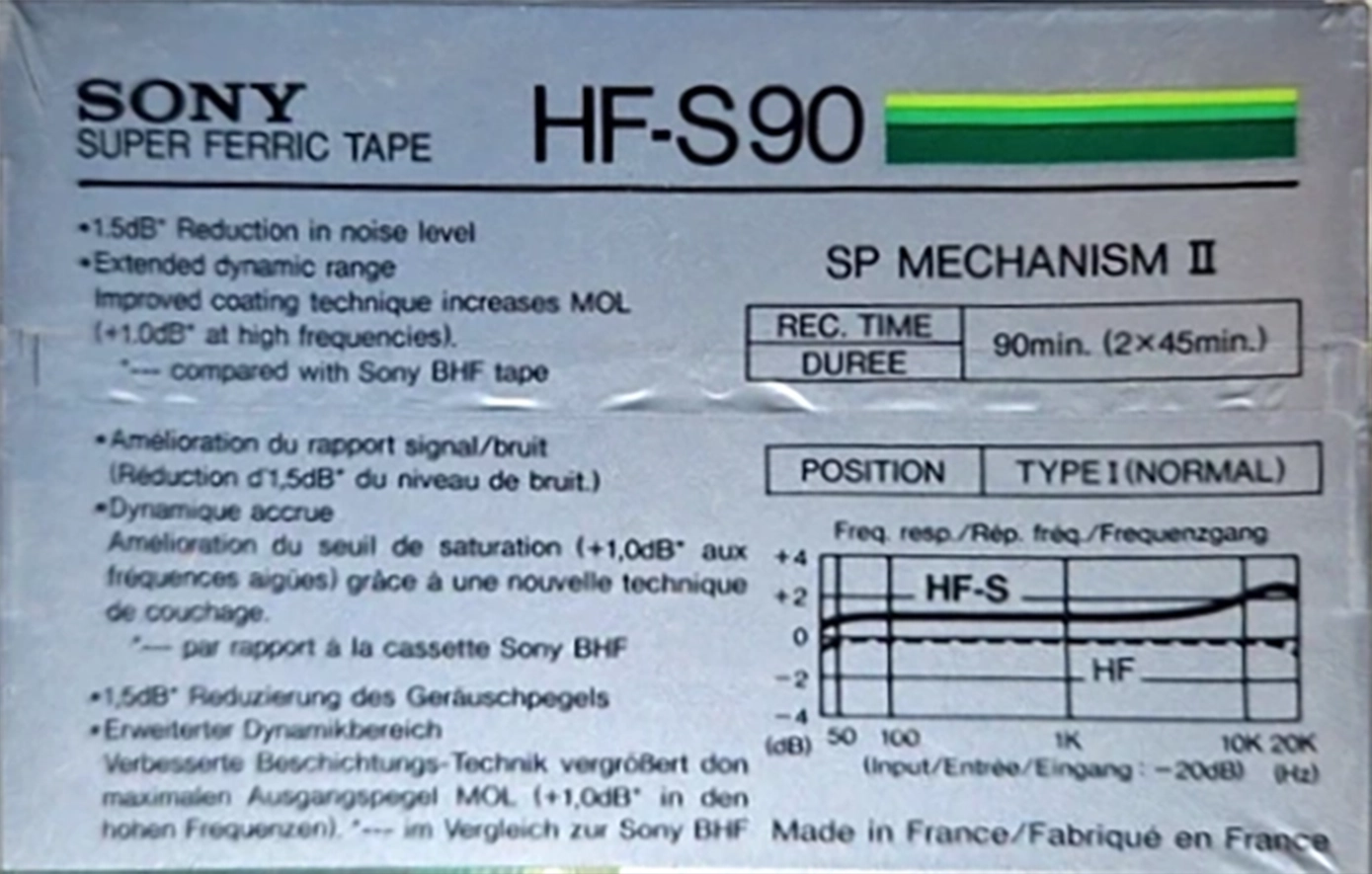 2 pack Sony HF-S 60 Type I Normal 1985 Europe