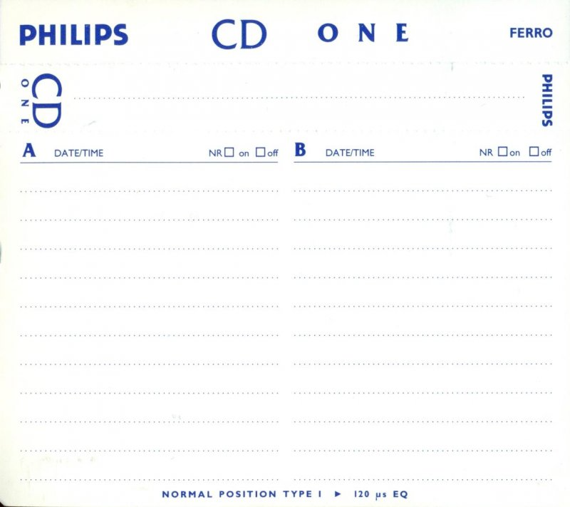 Compact Cassette: Philips  - CD One 60