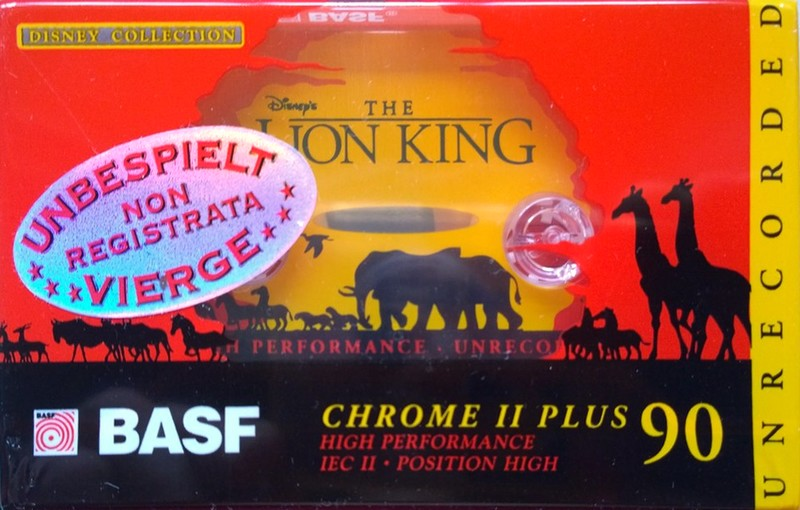Compact Cassette BASF Chrome II Plus 90 "The Lion King" Type II Chrome 1995 Europe