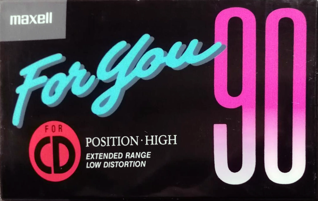 Compact Cassette Maxell For You 90 "SC-M" Type II Chrome 1992 Japan