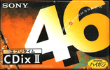 Compact Cassette Sony CDix II 46 "C-46CDX2C" Type II Chrome 1995 Japan