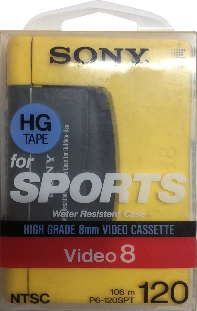 Blister Sony 120 "Video8 P6-120SPT for Sports" Type I Normal 1994 North America