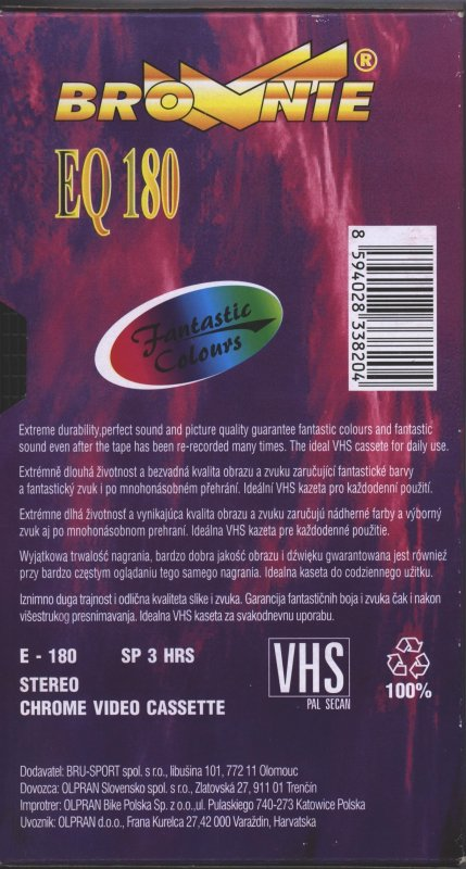 VHS, Video Home System Brownie EQ 180 Type II Chrome 2004 East Europe