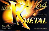 Compact Cassette AXIA K Metal 64 "KMB 64" Type IV Metal 1995 Japan