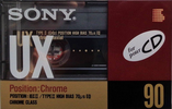 Compact Cassette Sony UX 90 Type II Chrome 1990 Europe