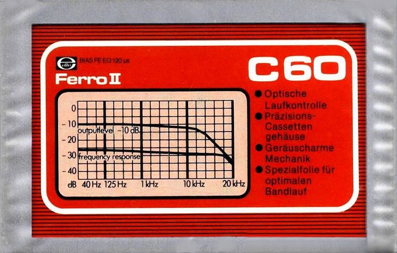 Compact Cassette Elite Ferro II 60 Type I Normal 1982 Germany
