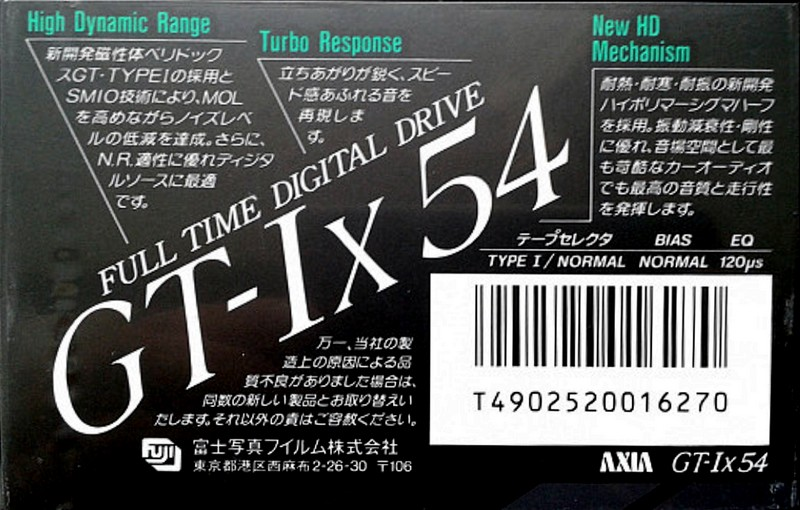 Compact Cassette: FUJI AXIA - GT-Ix 54