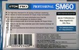 Compact Cassette TDK PRO SM 60 "SM60" Type II Chrome 1997 North America