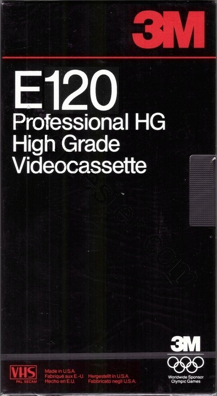 VHS, Video Home System 3M E 120 "E120" Type I Normal 1990 Europe