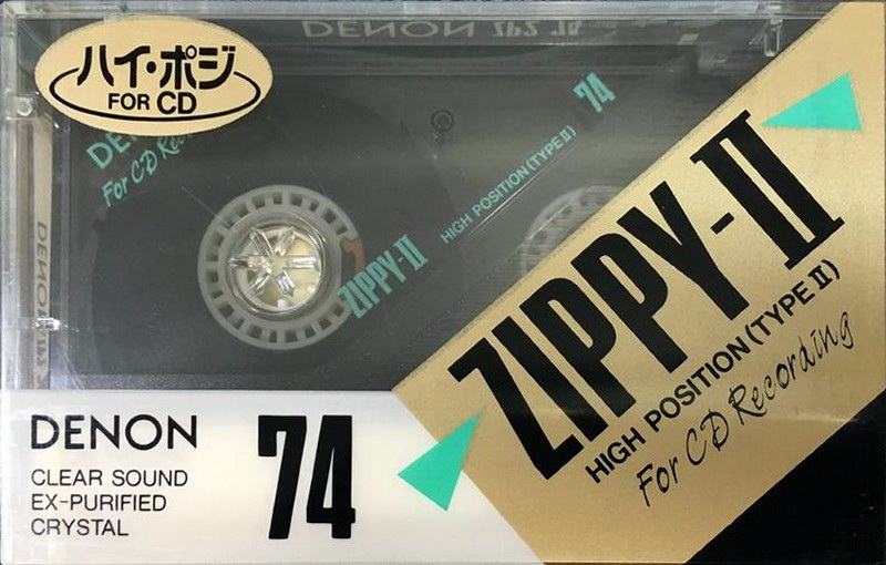 Compact Cassette Denon Zippy-II 74 "ZP2-74" Type II Chrome 1989 Japan