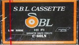 Compact Cassette S.B.L. 60 Type I Normal Europe