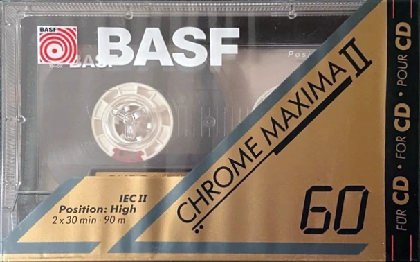 Compact Cassette BASF Chrome Maxima II 60 Type II Chrome 1992 Europe