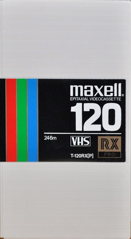 VHS, Video Home System Maxell RX Pro 120 "T-120RX(P)" Type I Normal USA