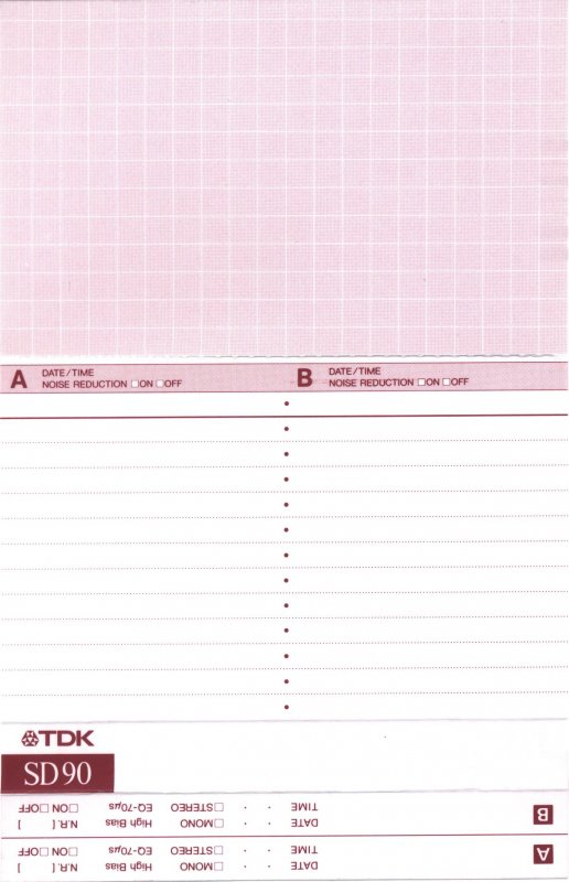 Compact Cassette TDK SD 90 Type II Chrome 1988 North America