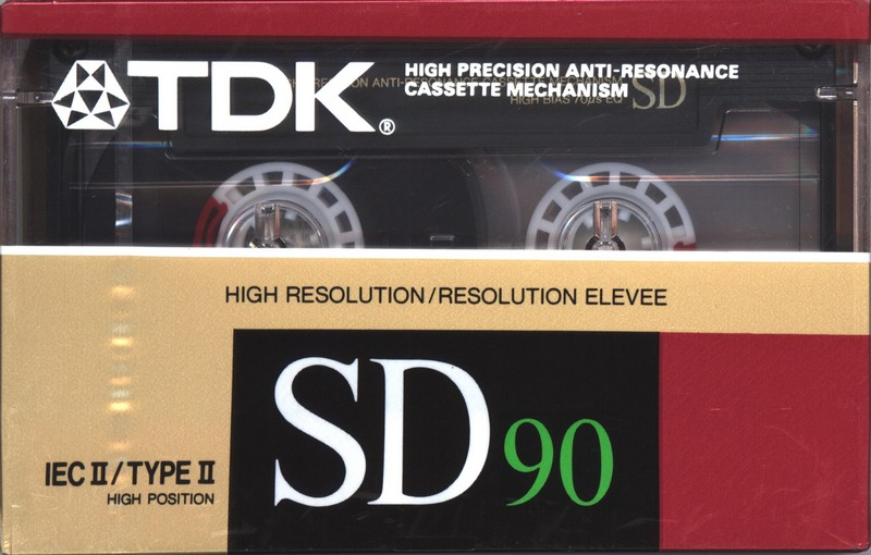 Compact Cassette TDK SD 90 Type II Chrome 1988 North America