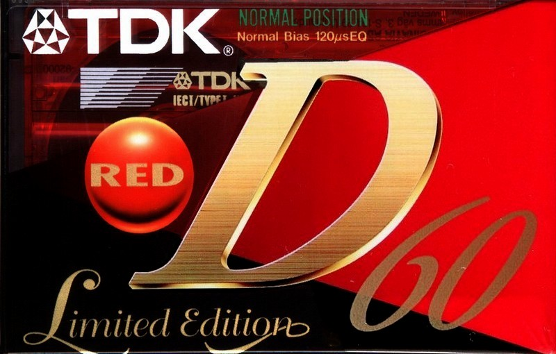 Compact Cassette TDK D 60 "D-60REA Limited Edition Red" Type I Normal 1995 Europe