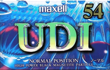 Compact Cassette Maxell UDI / UD1 54 "UD1-54J" Type I Normal 1995 Japan