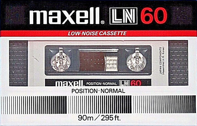 Compact Cassette Maxell LN 60 Type I Normal 1982 USA