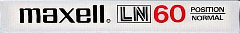 Compact Cassette Maxell LN 60 Type I Normal 1982 USA