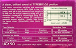 Compact Cassette Sony UCX 90 Type II Chrome 1982 North America
