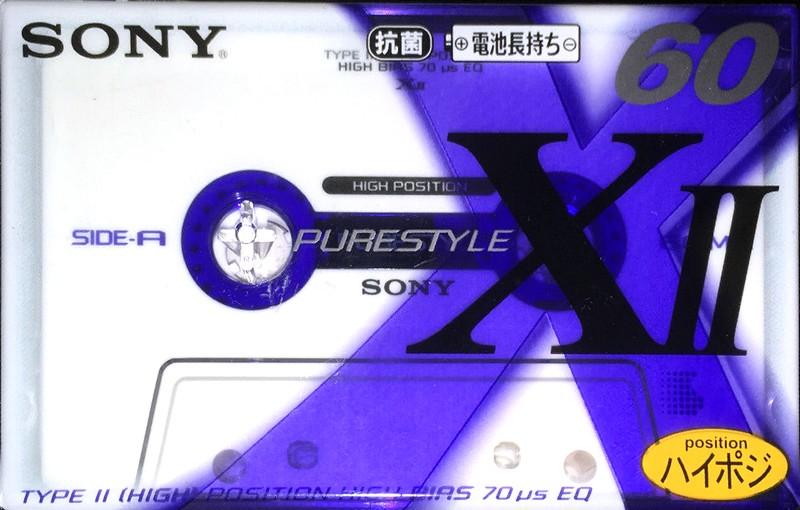 Compact Cassette Sony XII 60 "Purestyle C-60X2D" Type II Chrome 1997 Japan