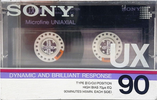 Compact Cassette Sony UX 90 Type II Chrome 1986 USA