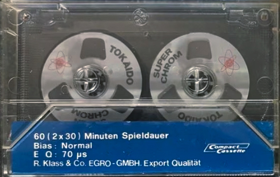 Compact Cassette Tokaido 60 Type II Chrome 1990 Germany