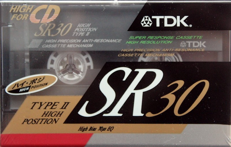 Compact Cassette TDK SR 30 "SR-30M" Type II Chrome 1990 Japan