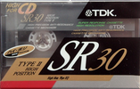Compact Cassette TDK SR 30 "SR-30M" Type II Chrome 1990 Japan