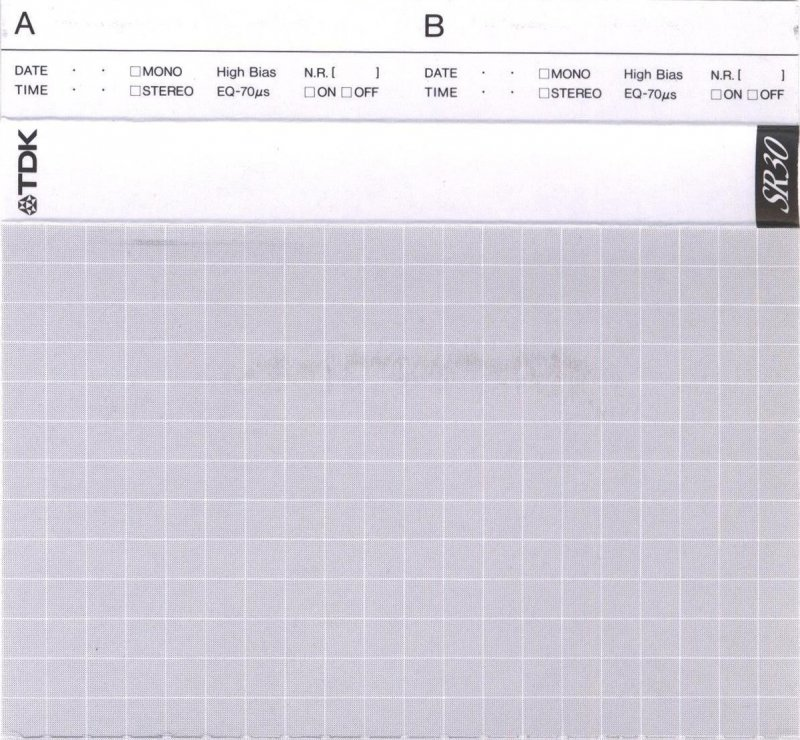 Compact Cassette TDK SR 30 "SR-30M" Type II Chrome 1990 Japan