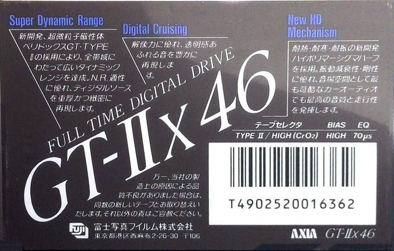 Compact Cassette: FUJI AXIA - GT-IIx 46