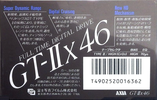 Compact Cassette AXIA GT-IIx 46 Type II Chrome 1988 Japan