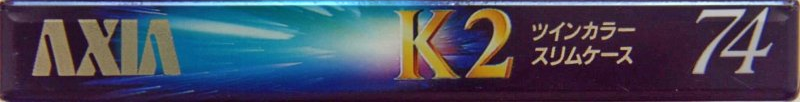Compact Cassette AXIA K2 74 "K2B 74" Type II Chrome 1995 Japan