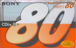 Compact Cassette Sony CDix II 80 "C-80CDX2E" Type II Chrome 1997 Japan
