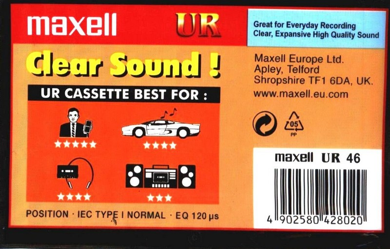 Compact Cassette Maxell UR 46 Type I Normal 2002 Europe