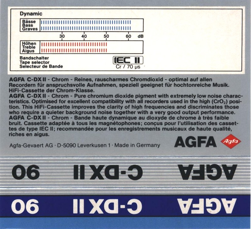 Compact Cassette: AGFA  - C-DX II 90