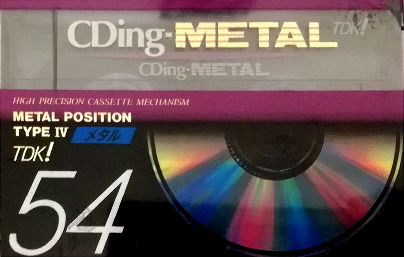 Compact Cassette TDK CDing Metal 54 "CDM-54A" Type IV Metal 1993 Japan