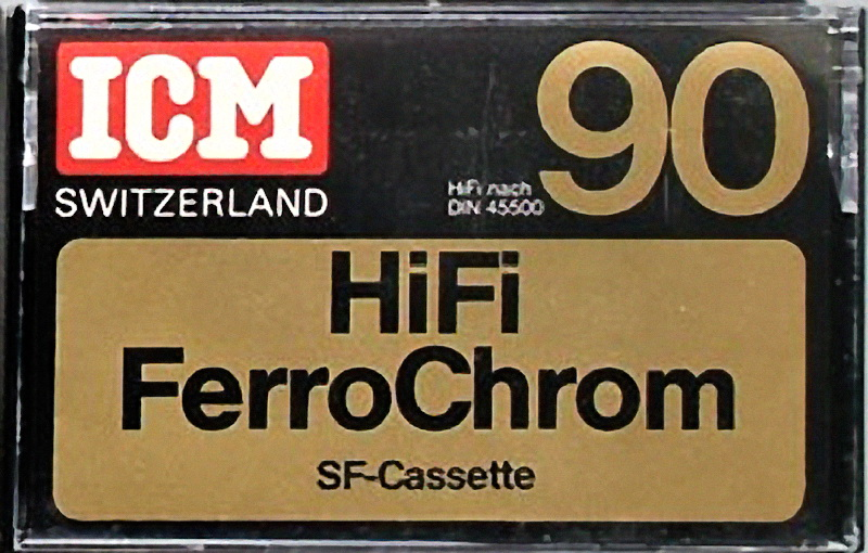 Compact Cassette ICM HIFI Ferrochrom 90 "SF-Cassette" Type III Ferro Chrome 1981 Europe