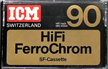 Compact Cassette ICM HIFI Ferrochrom 90 "SF-Cassette" Type III Ferro Chrome 1981 Europe