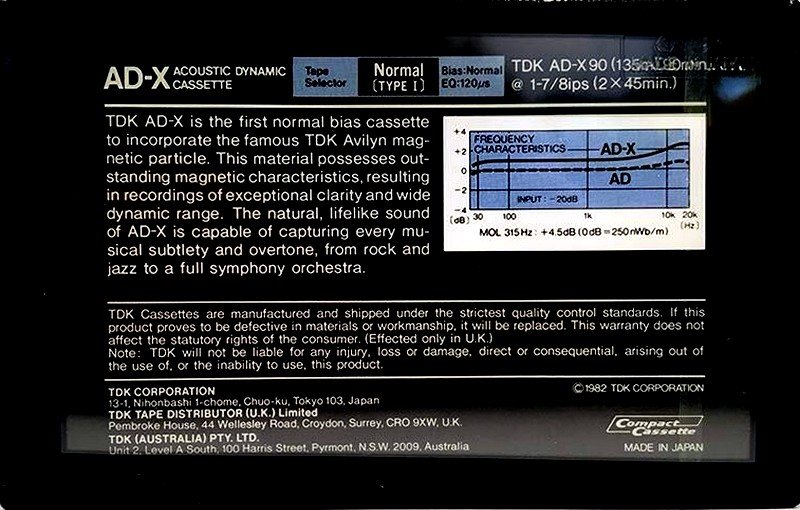 Compact Cassette: TDK  - AD-X 90