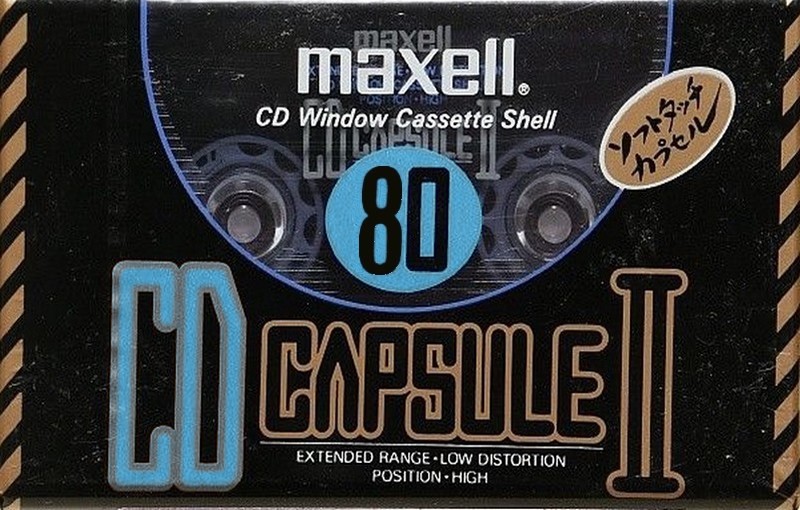 Compact Cassette Maxell CD Capsule II 80 "CDC-II 80" Type II Chrome 1990 Japan