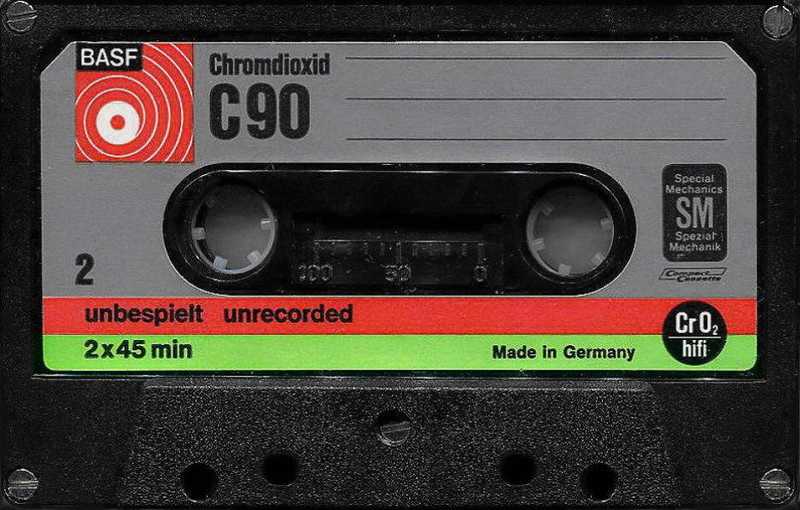 Compact Cassette BASF Chromdioxid 90 "Plastic case" Type II Chrome 1972 Europe