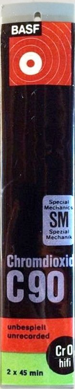 Compact Cassette BASF Chromdioxid 90 "Plastic case" Type II Chrome 1972 Europe