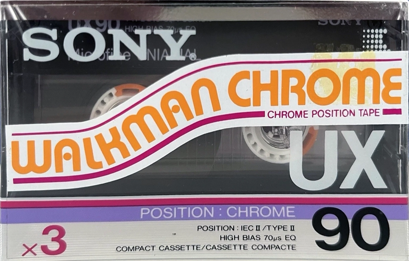 3 pack Sony UX 90 Type II Chrome 1986 Europe