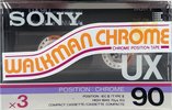3 pack Sony UX 90 Type II Chrome 1986 Europe