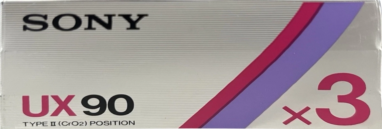 3 pack Sony UX 90 Type II Chrome 1986 Europe