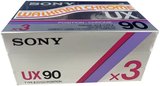 3 pack Sony UX 90 Type II Chrome 1986 Europe