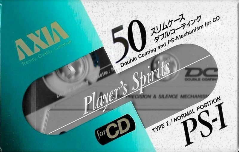 Compact Cassette AXIA PS-I / PS-1 50 "PS-1 B 50" Type I Normal 1991 Japan