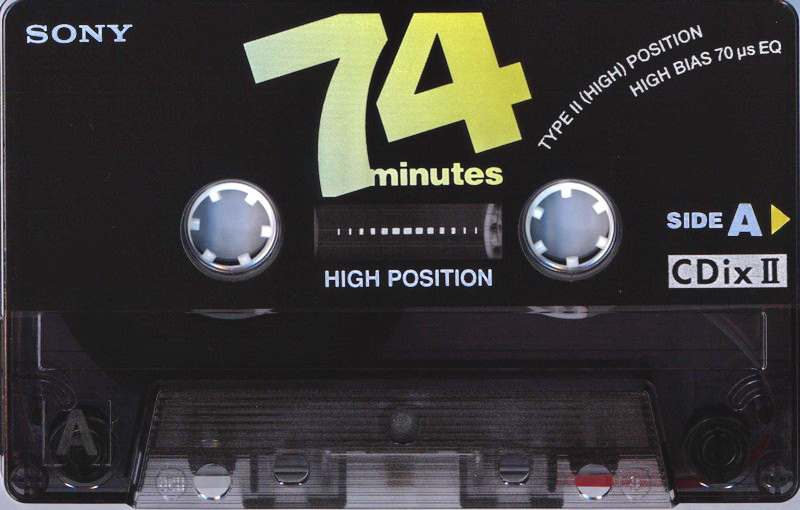 Compact Cassette Sony CDix II 74 "C-74CDX2C" Type II Chrome 1995 Japan